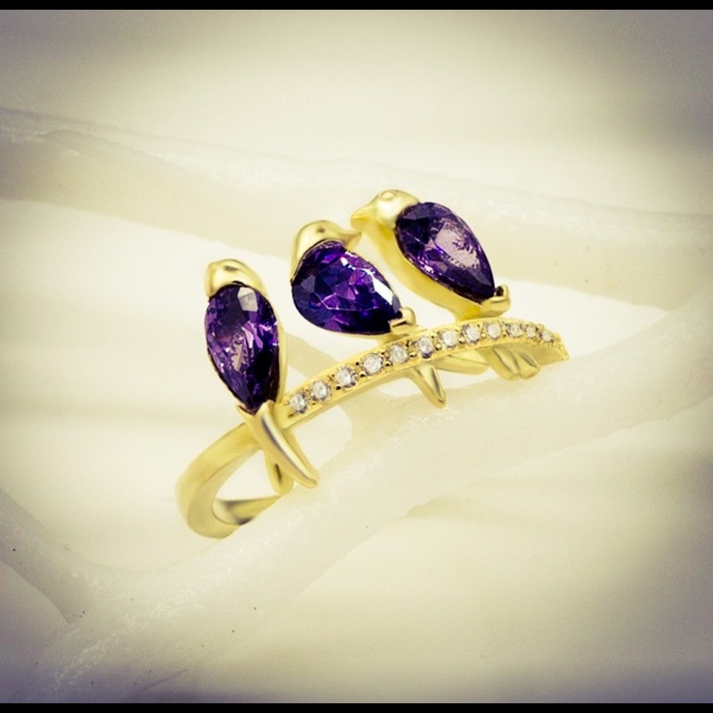 Natural 6.99CT Alexandrite 18k Yellow Gold plated